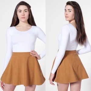 American Apparel Camel Corduroy Circle Skirt